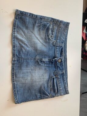 BONGO Vintage Light Blue Denim Bronze Metal Detail